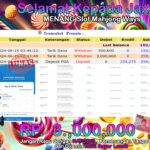 BUKTI JACKPOT SLOT MAHJONG WAYS TERPERCAYA DI INDONESIA tgl 15-06-2024