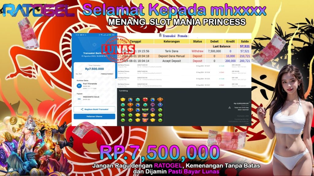 BUKTI JACKPOT SLOT STARLIGHT PRINCESS  TERPERCAYA DI INDONESIA TGL 01-08-2024