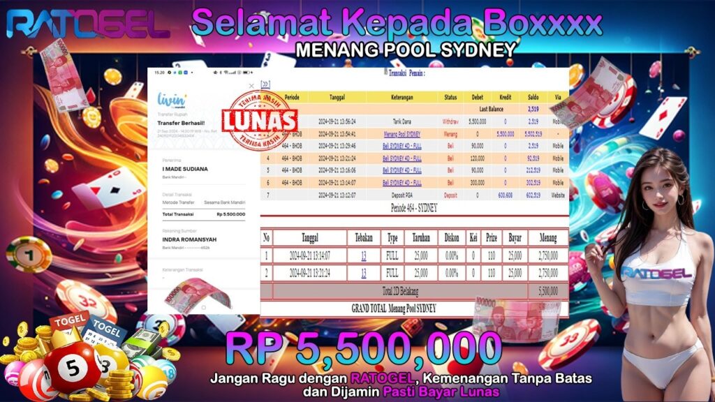 BUKTI JACKPOT TOGEL POOL SYDNEY TERPERCAYA DI INDONESIA TGL 21-09-2024