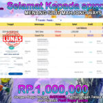 BUKTI JACKPOT SLOT MAHJONG WAYS TERPERCAYA DI INDONESIA TGL 20-09-2024