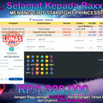 BUKTI JACKPOT SLOT STARLIGHT PRINCESS 1000 TERPERCAYA DI INDONESIA TGL 16-09-2024