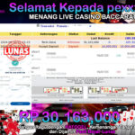 BUKTI JACKPOT LIVE CASINO BACCARAT TERPERCAYA DI INDONESIA TGL 19-09-2024